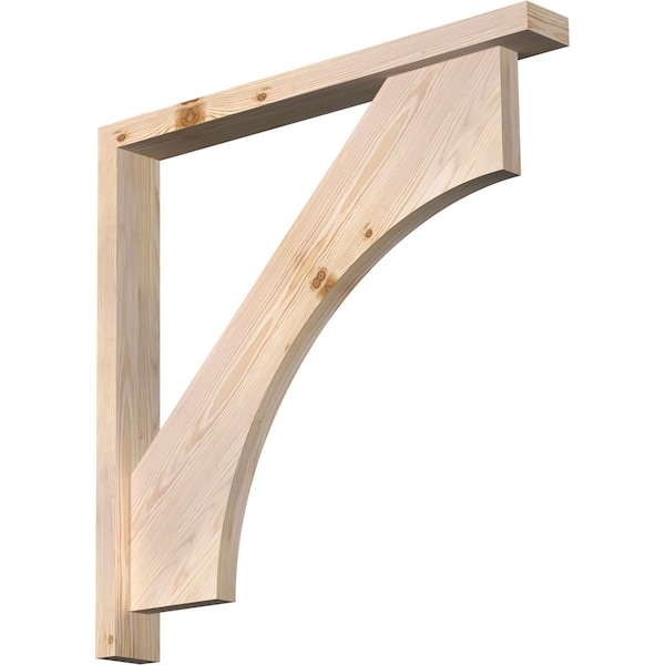 Ekena Millwork Westlake Block Smooth Bracket w/ Offset Brace, Douglas Fir, 3 1/2"W x 30"D x 30"H BKT0402X30X30WTL05SDF - main